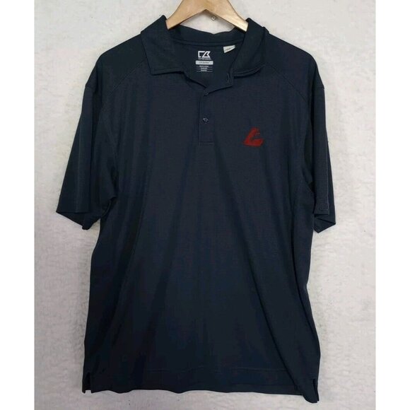 Cutter & Buck Shirt CB Drytech Moisture Wickening Size Large Mens Blue Polo Golf - Picture 8 of 11